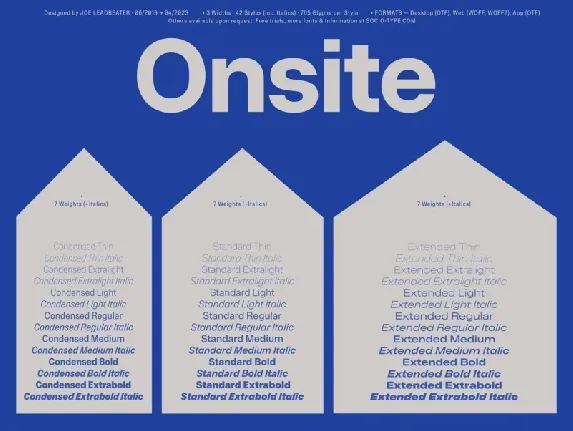 Onsite Family font