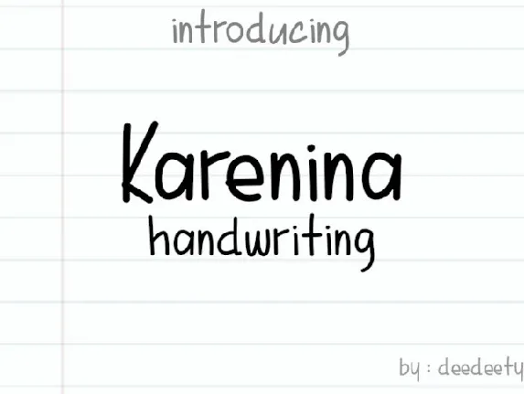 Karenina Handwritten font