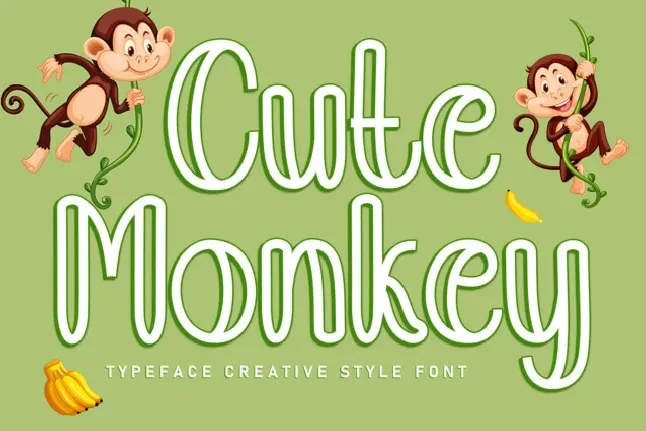 Cute Monkey Display font