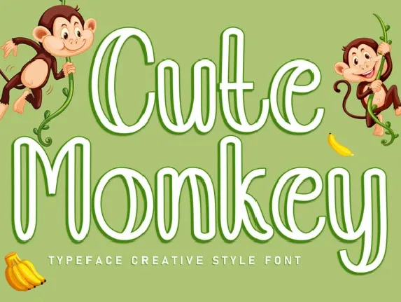 Cute Monkey Display font