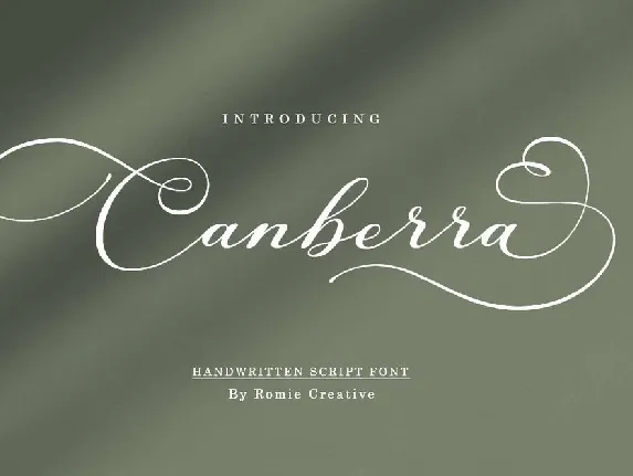 Canberra font