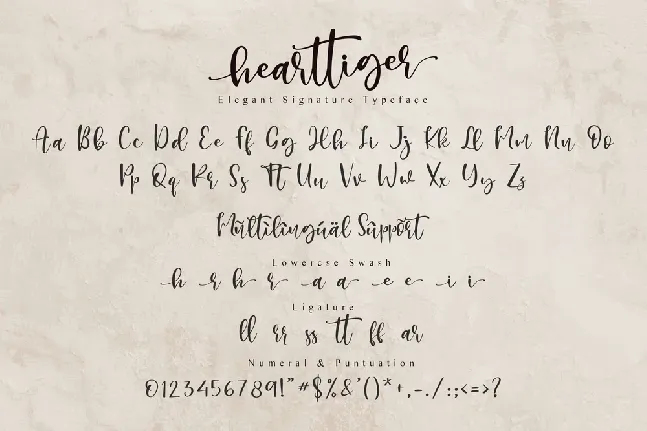 Hearttiger font