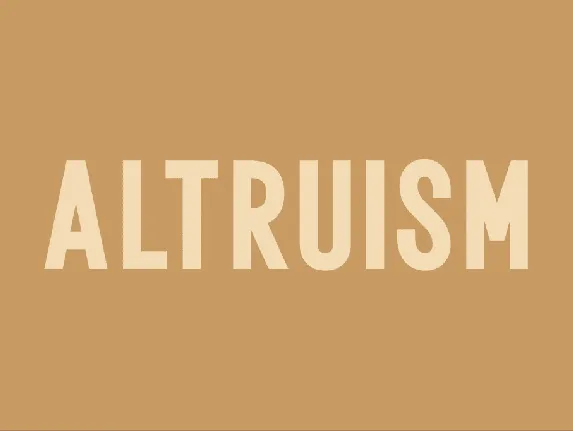 Altruism font