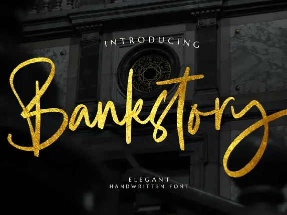 Bankstory Script Handwritten font