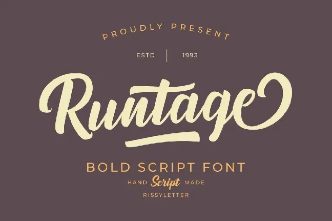 Runtage font