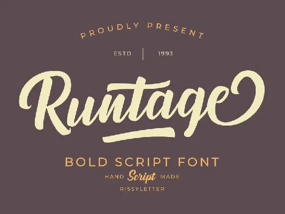 Runtage font