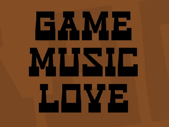 Game Music Love font