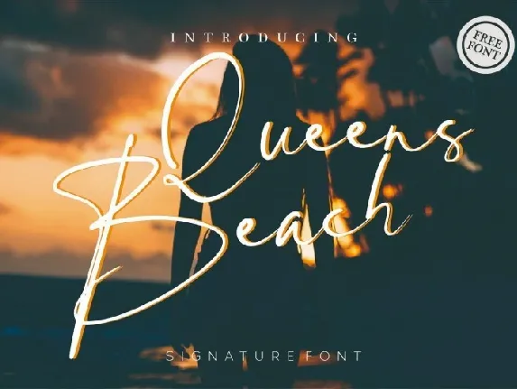 Queens Beach Signature font