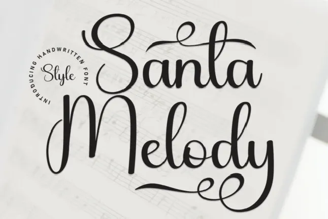 Santa Melody Script font