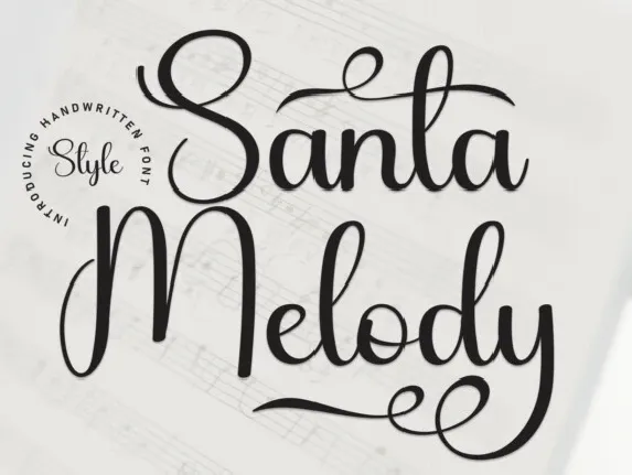 Santa Melody Script font