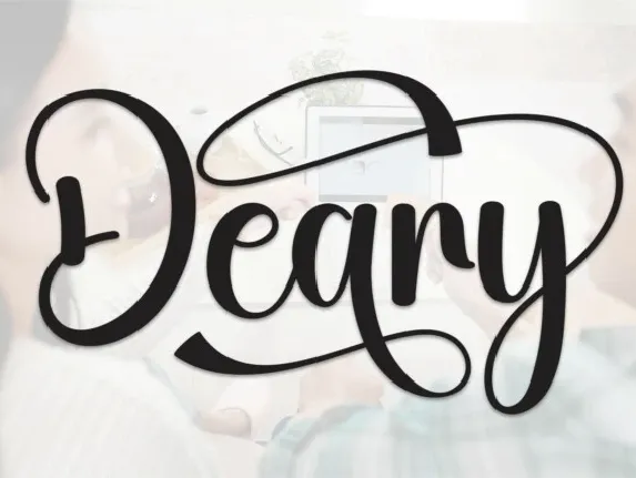 Deary Script font