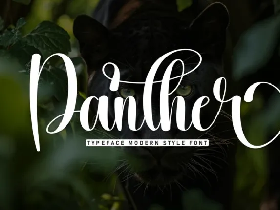 Panther Script font