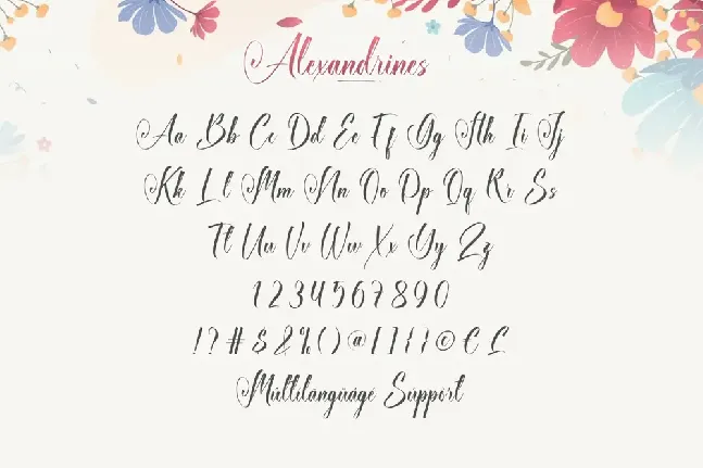 Alexandrines Demo font