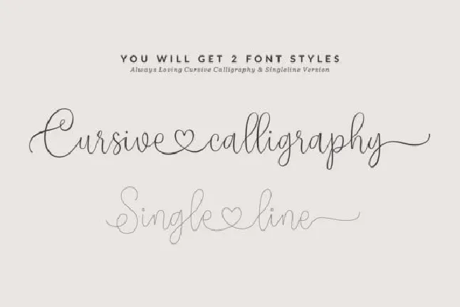 Alwaysloving font