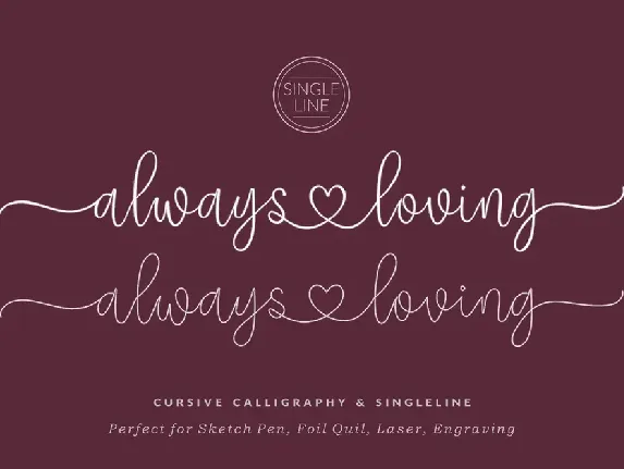 Alwaysloving font