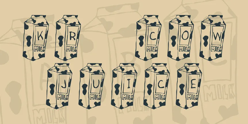 KR Cow Juice font