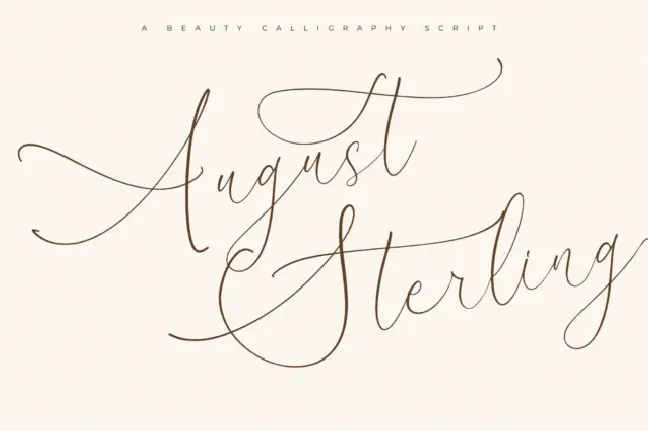 August Sterling font