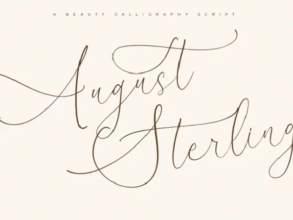 August Sterling font