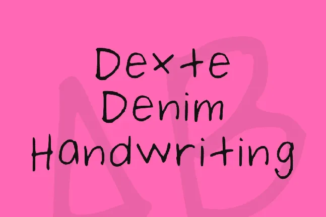 Dexte Denim Handwriting font