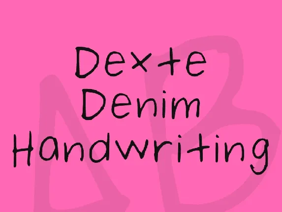 Dexte Denim Handwriting font