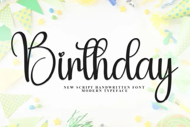 Birthday Calligraphy font