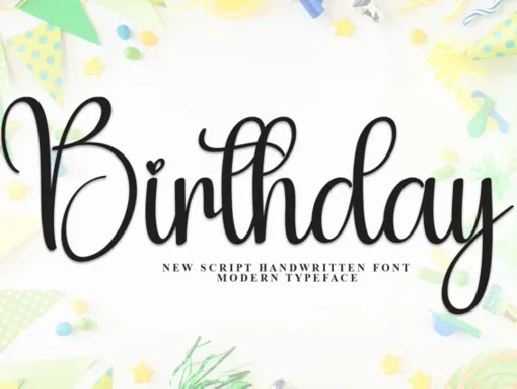 Birthday Calligraphy font