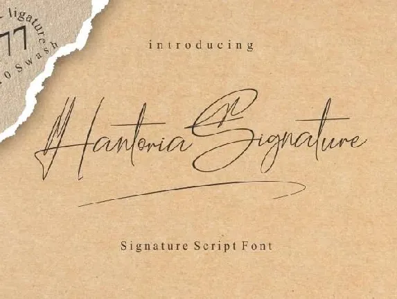 Hantoria Signature font