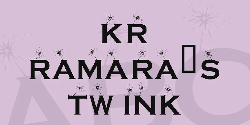 KR Ramara's Twink font