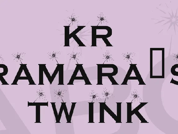 KR Ramara's Twink font