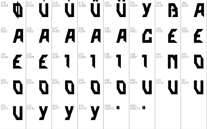 KORUXE OUSE font