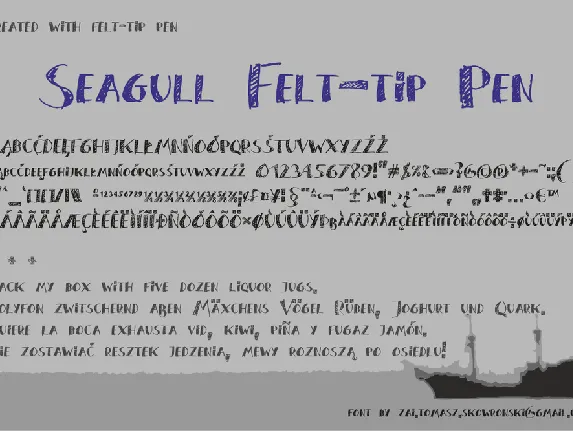 Seagull Felt-tip Pen font