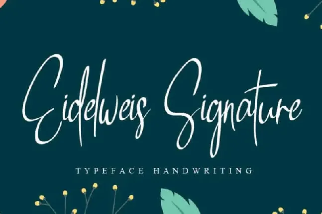 Eidelweis Signature Script font