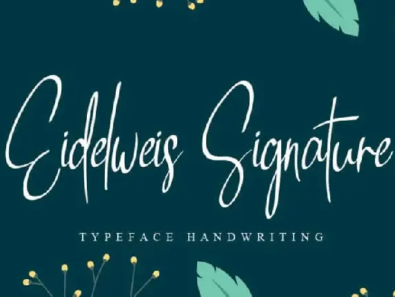 Eidelweis Signature Script font