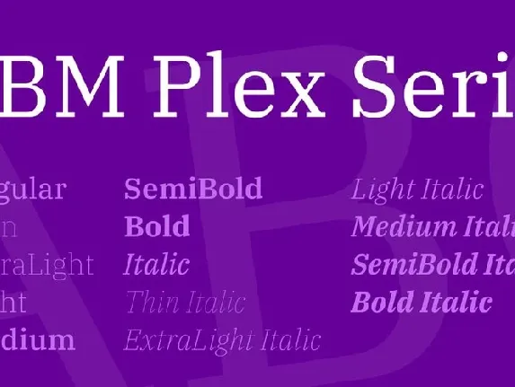 IBM Plex Serif Family font