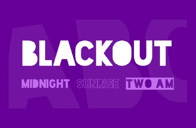 Blackout font