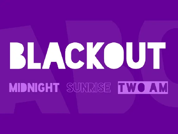 Blackout font