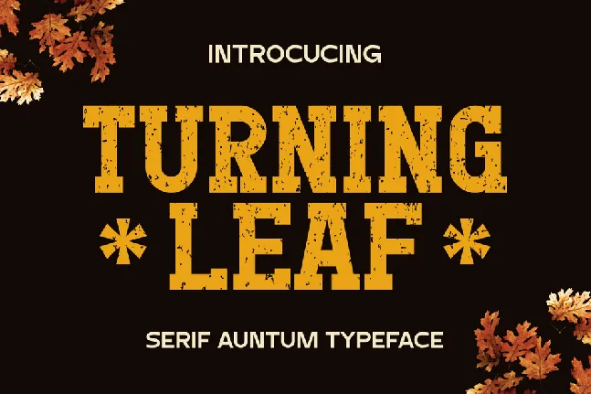 TURNING LEAVES font