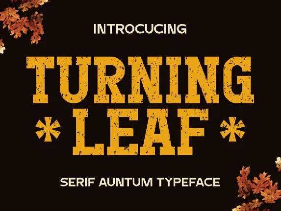 TURNING LEAVES font