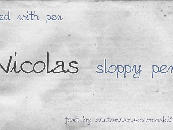 Nicolas Sloppy Pen font