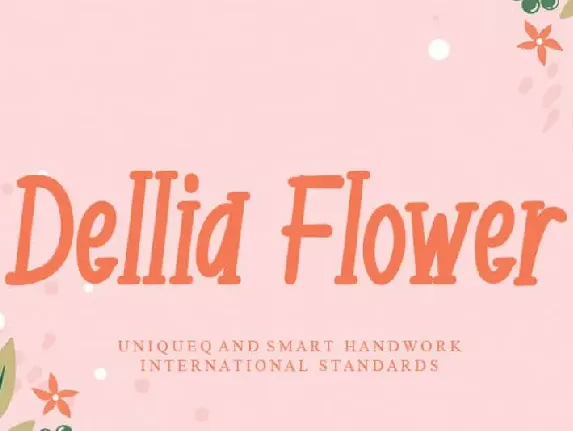 Dellia Flower Display font