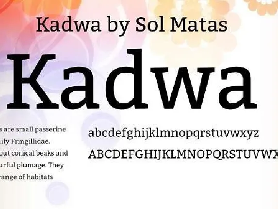 Kadwa font