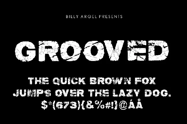 groOvEd PERSONAL USE font