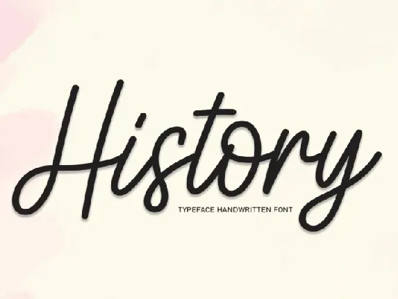 History Script font