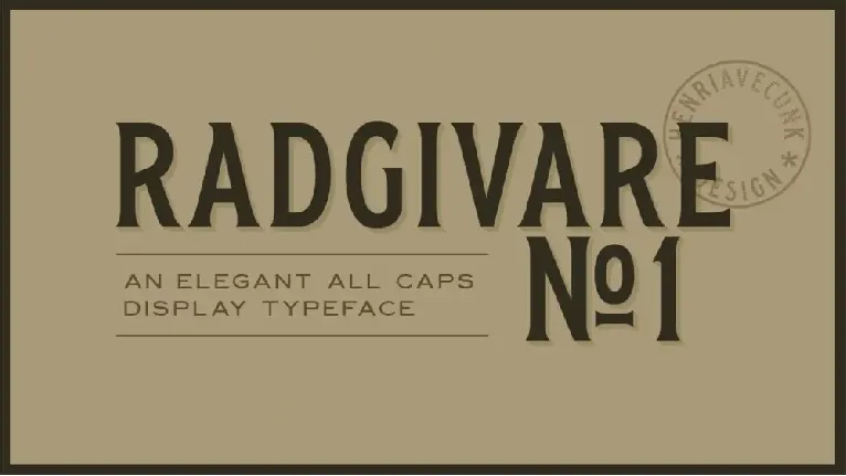 Radgivare No 1 font