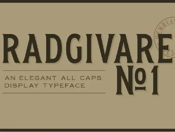 Radgivare No 1 font