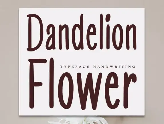 Dandelion Flower Display font