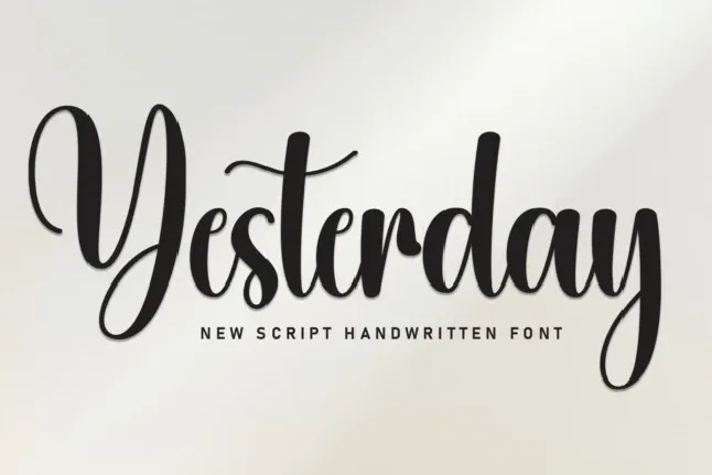 Yesterday Script font