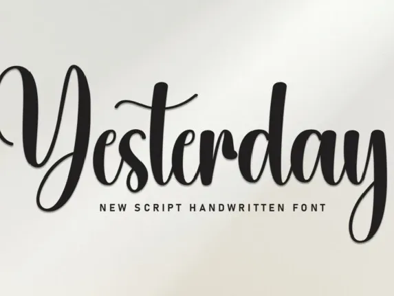 Yesterday Script font