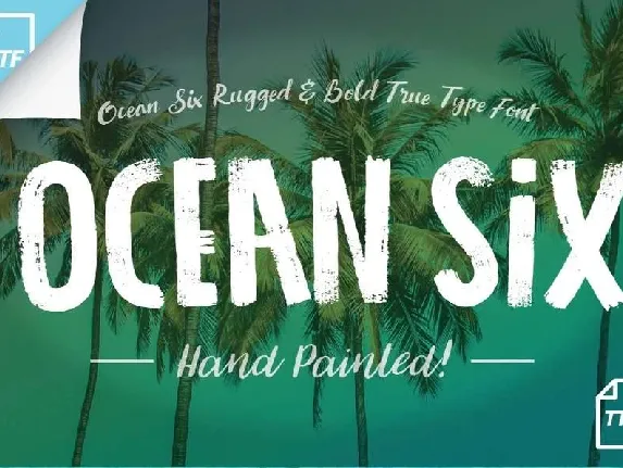 Ocean Six Brush font