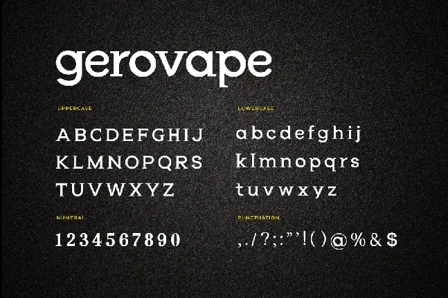 Gerovape font